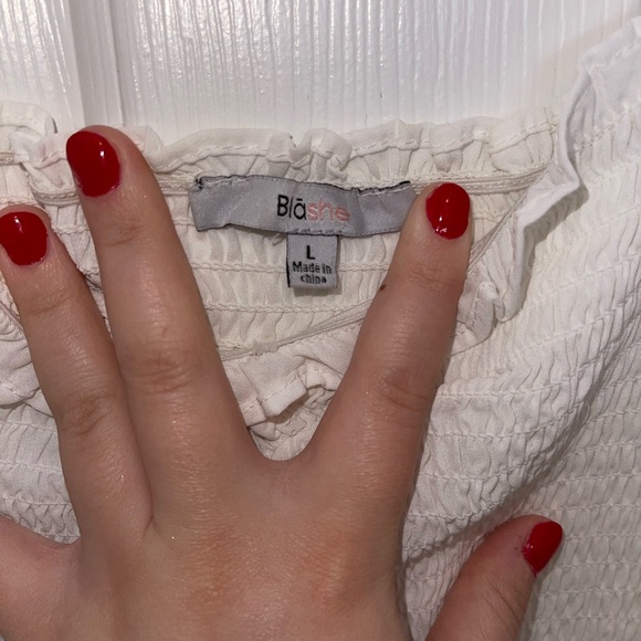 Large cropped puffy sleeve shirt - Picture 4 of 4